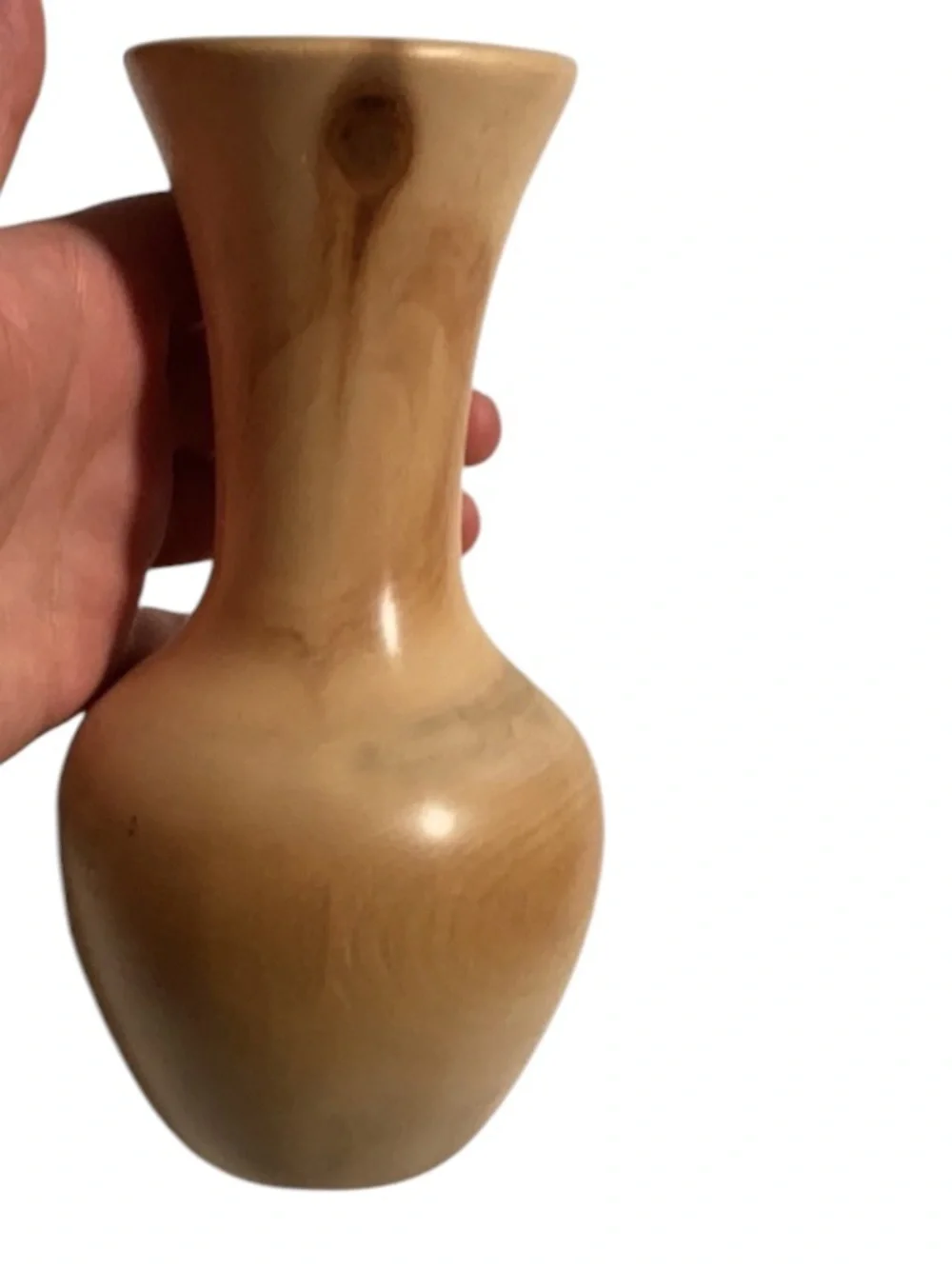 Spinning Aspen Studios Handcrafted Light Wood Art Vase - Artist Bill Elkins